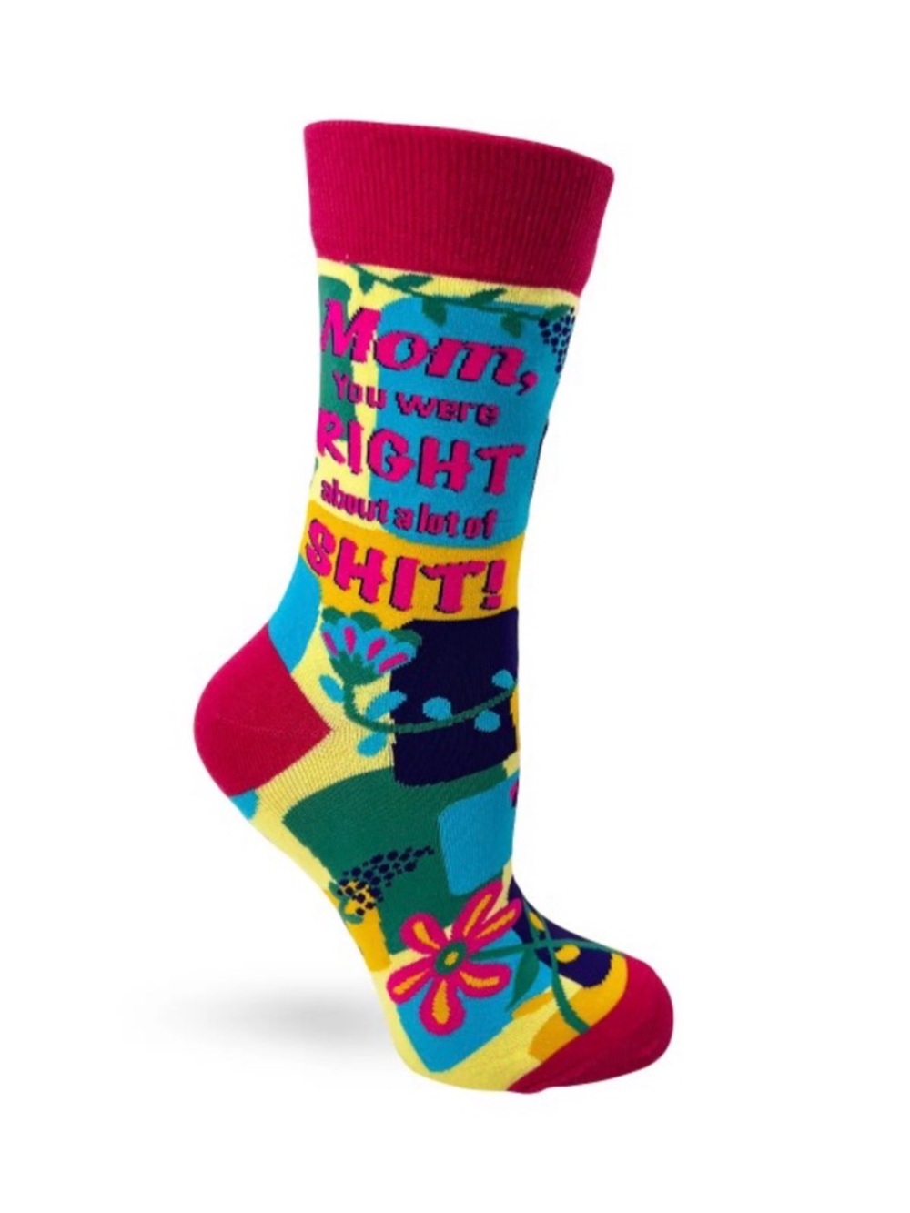 •Mom’s Always Right• Multicolor Funny Women’s Appreciation Novelty Crew Socks - Picture 3 of 3